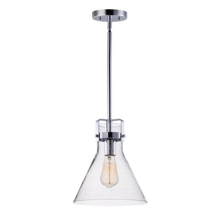 Maxim Lighting Seafarer 1-Light Pendant With Bulb, Polished Chrome 26115CDPC/BUL